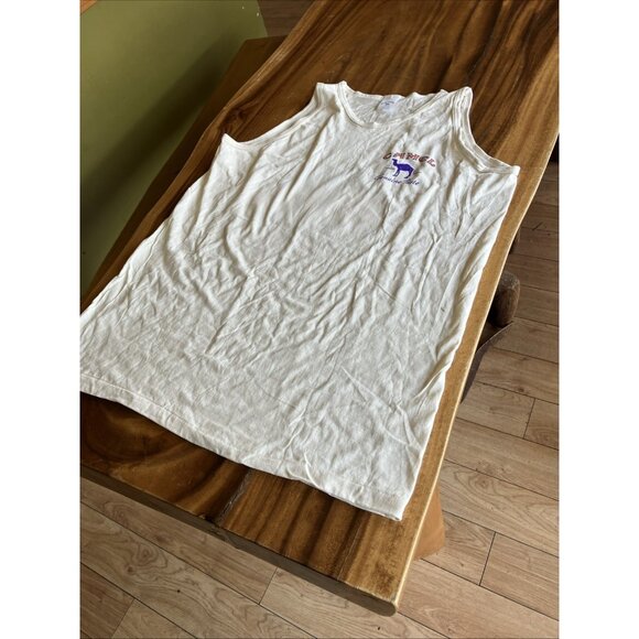 Vintage 1995 Graphic Joe Camel Tank Top Cigarettes Adult XL 100% Cotton USA - Picture 2 of 12
